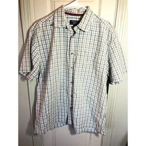 Levi Strauss Signature Mens LG Plaid Short Sleeve Button up Shirt